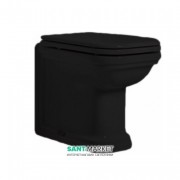 Унитаз напольный приставной Kerasan Waldorf прямоугольный черный 411804