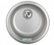 Кухонна мийка кругла Apell Circum з донним клапаном і сифоном нержавіюча сталь Linen CIVIIAC