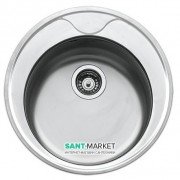 Кухонна мийка кругла Apell Circum з донним клапаном і сифоном нержавіюча сталь Linen CIVIFRIAC