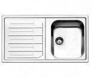 Кухонна мийка прямокутна Apell Melodia LEFT з донним клапаном і сифоном нержавіюча сталь Brushed MLG861ILBC