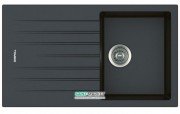 Кухонна мийка прямокутна Apell Pietra Plus RIGHT / LEFT з сифоном граніт чорний PTPL861GB