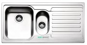 Кухонная мойка прямоугольная Apell Venezia RIGHT с донным клапаном и сифоном нержавеющая сталь Brushed VE1002IRBC