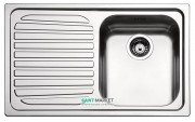 Кухонная мойка прямоугольная Apell Venezia RIGHT с донным клапаном и сифоном нержавеющая сталь Linen VE791ILAC