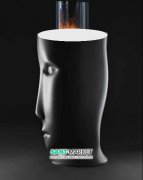 Раковина напольная Kerasan Artwork Moloco санфарфор белый/чёрный матовый 474024