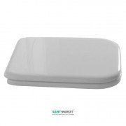 Сиденье с крышкой для унитаза Kerasan Waldorf с микролифтом полиэстер белое петли бронза 418601