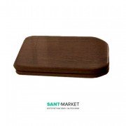 Сидіння з кришкою для унітазу Kerasan Waldorf з мікроліфтом дерево горіх петлі золото 418740