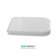 Сиденье с крышкой для унитаза Kerasan Waldorf с микролифтом полиэстер белое петли хром 418801