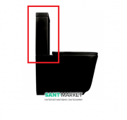 Зливний бачок для унітазу моноблок Kerasan Aquatech керамічний чорний матовий 378131