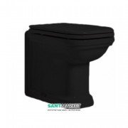 Унітаз підлоговий приставний Kerasan Waldorf прямокутний чорний 411804