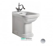 Біде підлогове приставне Kerasan Waldorf чаша прямокутна білий / хром 4121K1