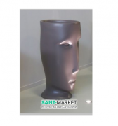 Раковина напольная Kerasan Artwork Moloco санфарфор бургундский матовый 4741K75