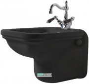 Биде подвесное Kerasan Waldorf с одним отверстием черный глянцевый хром 4125K4