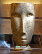 Раковина для підлоги Kerasan Artwork Moloco санфарфор білий / античне золото 4741K60