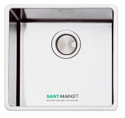 Кухонна мийка прямокутна Apell Ferrara Plus вбудована під стільницю з сифоном нержавіюча сталь Вrushed FEM50UBC