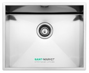 Кухонная мойка прямоугольная Apell Ferrara Zero встраиваемая под столешницу с сифоном нержавеющая сталь Satin FEQ50USC