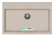 Кухонна мийка прямокутна Apell Pietra Plus з сифоном граніт бежевий PTPL780GO