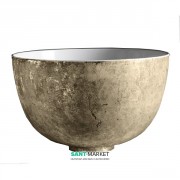 Раковина для ванної накладна Kerasan Ciotola C1 ø46 см санфарфор декор 2 (платиновий матовий) 430161