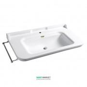 Раковина для ванной подвесная Kerasan Waldorf 100x55 санфарфор белая золото 4142K2