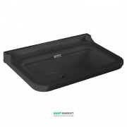 Раковина для ванной подвесная Kerasan Waldorf 100x55 санфарфор черный глянцевый хром 4142K4