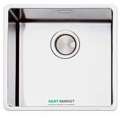 Кухонна мийка квадратна Apell Ferrara Plus вбудована під стільницю з сифоном нержавіюча сталь Вrushed FEM40UBC