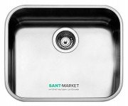 Кухонна мийка прямокутна Apell Ferrara вбудована під стільницю з сифоном нержавіюча сталь Вrushed FE500UBC