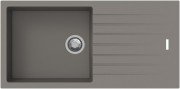 Кухонна мийка прямокутна Apell Pietra Plus RIGHT / LEFT з сифоном граніт сірий PTPL1001AL