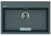 Кухонная мойка прямоугольная Apell Pietra Plus с сифоном гранит серый PTPL780GG
