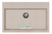 Кухонна мийка прямокутна Apell Pietra Plus з сифоном граніт бежевий PTPL780GO