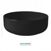 Раковина для ванної накладна Kerasan Ciotola C2 ø46 см санфарфор чорний матовий 430231