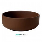Раковина для ванной накладная Kerasan Ciotola C2 ø46 см санфарфор коричневый матовый 430232