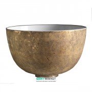 Раковина для ванної накладна Kerasan Ciotola C1 ø46 см санфарфор декор 1 (золотий матовий) 430160