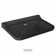 Раковина для ванної підвісна або на п'єдестал Kerasan Waldorf 80x55 санфарфор чорний глянсовий золото 4141K5