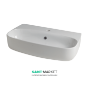 Раковина для ванної накладна або підвісна Kerasan Nolita 70x45 санфарфор білий матовий 534230