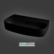 Раковина для ванной накладная или подвесная Kerasan Nolita 70x45 санфарфор черный матовый 534231