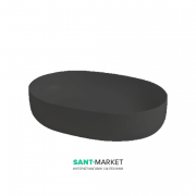 Раковина для ванної накладна Kerasan Nolita 60x40 санфарфор чорний матовий 534331