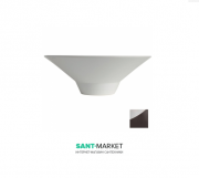 Раковина накладна Kerasan Deco Cocktail ø45 см санфарфор білий / бургундський матовий 480167