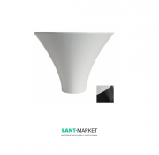 Раковина накладная Kerasan Deco Flute ø40 см санфарфор белый/чёрный глянцевый 480229