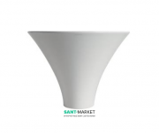 Раковина накладна Kerasan Deco Flute ø40 см санфарфор білий / білий матовий 480269