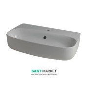 Раковина для ванной накладная или подвесная Kerasan Nolita 70x45 санфарфор светло-серый 534282