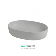 Раковина для ванной накладная Kerasan Nolita 60x40 санфарфор светло-серый 534382