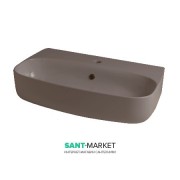 Раковина для ванної накладна або підвісна Kerasan Nolita 70x45 санфарфор бургундський матовий 534275