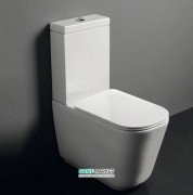 Унітаз-компакт підлоговий Kerasan Tribeca з керамічним бачком з кріпленням WB5N білий матовий 511730