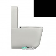 Унитаз-компакт напольный Kerasan Tribeca с керамическим бачком с крепежом WB5N черный матовый 511731