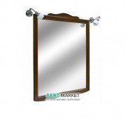 Зеркало настенное в раме Kerasan Retro 92х116 см орех 734540