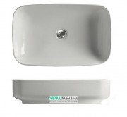 Раковина для ванной накладная Kerasan Tribeca 60х38 санфарфор белый 514301