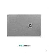 Душовий піддон мармуровий Kerasan H3 140х90 см сірий матовий 705959