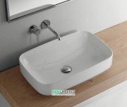 Раковина для ванной накладная Kerasan Tribeca 60х38 санфарфор белая матовая 514130