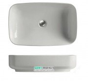 Раковина для ванної накладна Kerasan Tribeca 60х38 санфарфор білий 514301