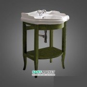 Тумба під раковину Kerasan Retro 69 см масив дерева зелений 735052