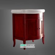 Тумба під раковину Kerasan Retro 73 см масив дерева бордо 734953